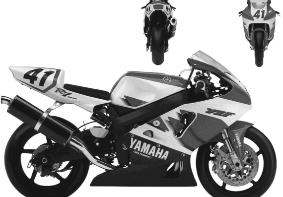 Мотоцикл Yamaha YZF R7 OW02 (1999) - чертежи, габариты, рисунки