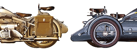 Zundapp K800 motorcycle - drawings, dimensions, figures