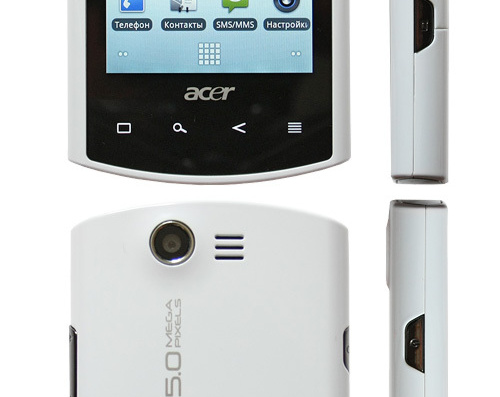 Телефон Acer Liquid E - чертежи, габариты, рисунки