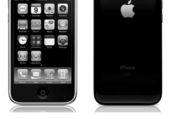 Телефон Apple iPhone - чертежи, габариты, рисунки