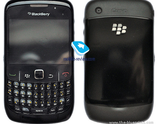 Телефон BlackBerry 8520 Curve - чертежи, габариты, рисунки