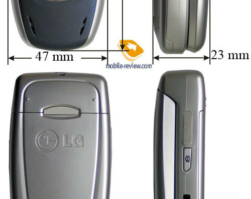 Телефон LG F2100 - чертежи, габариты, рисунки