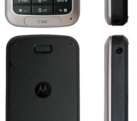 Motorola C168 phone - drawings, dimensions, figures