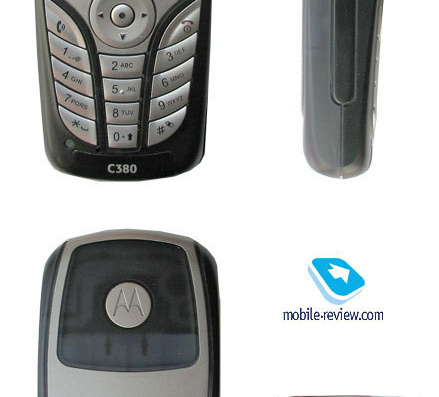 Motorola C380 phone - drawings, dimensions, figures