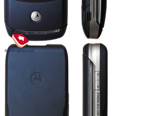 Motorola RAZR V3x phone - drawings, dimensions, figures