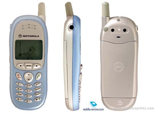 Телефон Motorola T191 - чертежи, габариты, рисунки