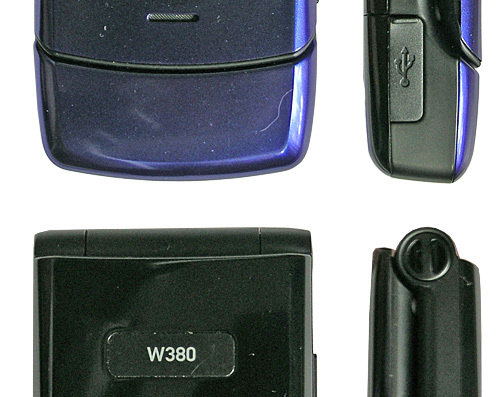 Motorola W380 phone - drawings, dimensions, figures