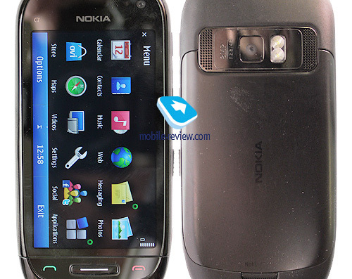 Телефон Nokia C7-00 - чертежи, габариты, рисунки