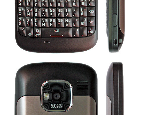 Телефон Nokia E5-00 - чертежи, габариты, рисунки