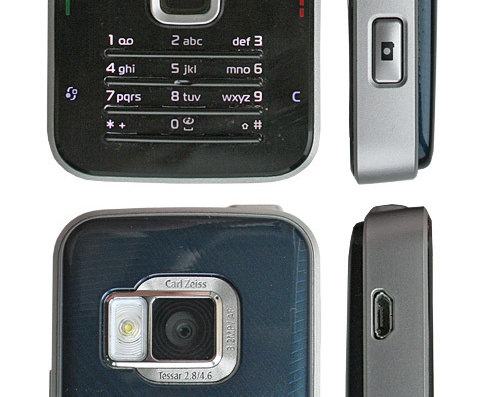 Nokia N78 phone - drawings, dimensions, figures