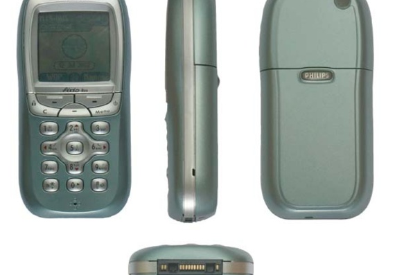 Телефон Philips Fisio 820 - чертежи, габариты, рисунки