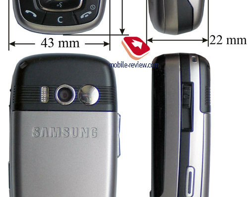 Телефон Samsung E630 - чертежи, габариты, рисунки