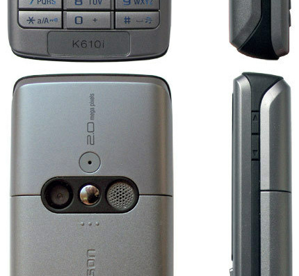 Sony Ericsson K610i phone - drawings, dimensions, pictures