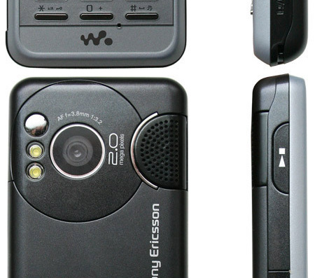 Телефон Sony Ericsson W610i - чертежи, габариты, рисунки
