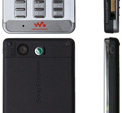 Телефон Sony Ericsson W880i - чертежи, габариты, рисунки