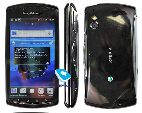 Телефон Sony Ericsson Xperia Play - чертежи, габариты, рисунки