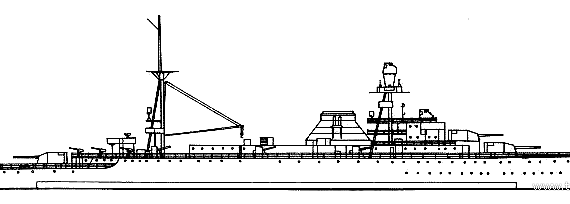 Корабль ARA 25 de Mayo (Cruiser) - Argentina (1935) - чертежи, габариты, рисунки
