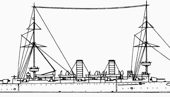 Корабль ARA Buenos Aires (Cruiser) - чертежи, габариты, рисунки