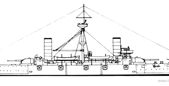 Корабль ARA General Garibaldi (Battleship) - чертежи, габариты, рисунки