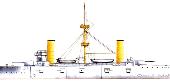 Корабль ARA General Garibaldi (Battleship) (1895) - чертежи, габариты, рисунки