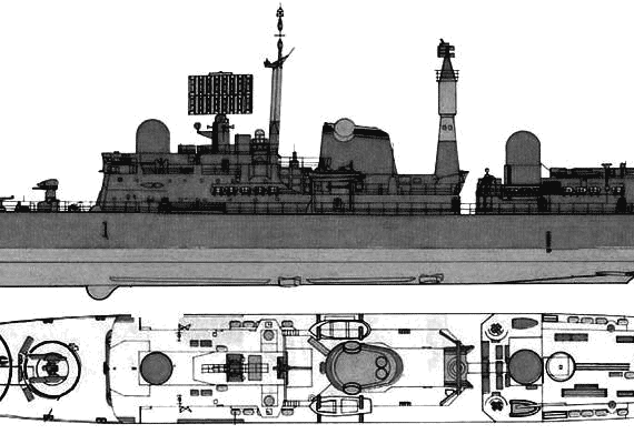 Корабль ARA Hercules (Sheffield Class Destroyer) - чертежи, габариты, рисунки