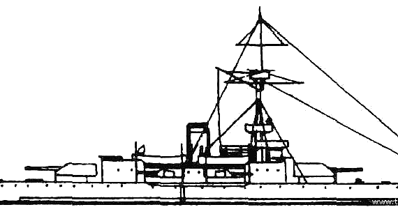 ARA Independencia (Battleship) - Argentina (1901) - drawings, dimensions, pictures