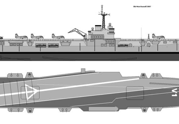 Корабль ARA Independencia V1 profile - чертежи, габариты, рисунки