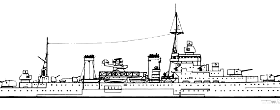 Корабль ARA La Argentina (Cruiser) - чертежи, габариты, рисунки