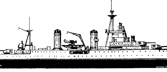 Корабль ARA La Argentina (Cruiser) - Argentina (1939) - чертежи, габариты, рисунки