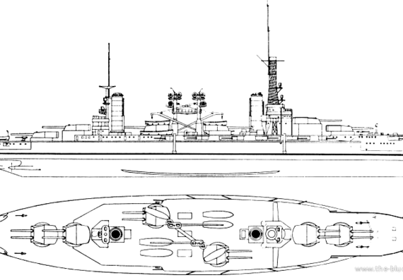 ARA Moreno (Battleship) (1915) - drawings, dimensions, pictures