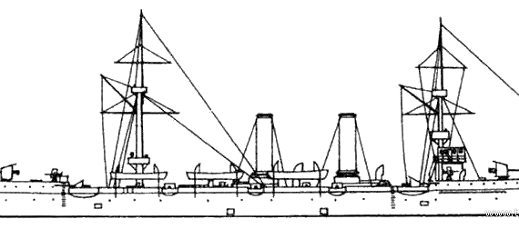 Корабль ARA Nueve De Julio (Cruiser) - чертежи, габариты, рисунки