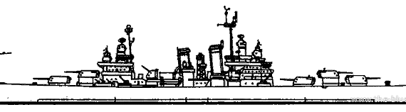 Корабль ARA Nueve de Julio (Light Cruiser ex USS Boise) - чертежи, габариты, рисунки