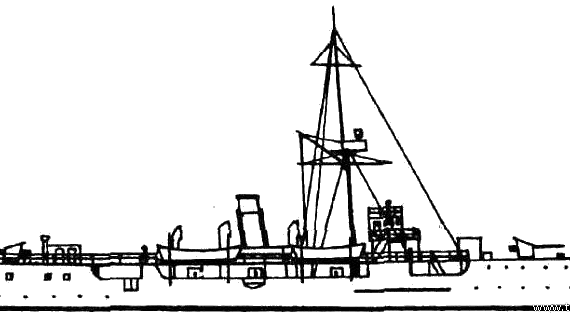 Корабль ARA Parana (Gun Boat) - Argentina (1918) - чертежи, габариты, рисунки