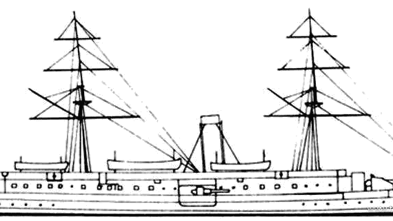 Корабль ARA Patagonia (Cruiser) - чертежи, габариты, рисунки