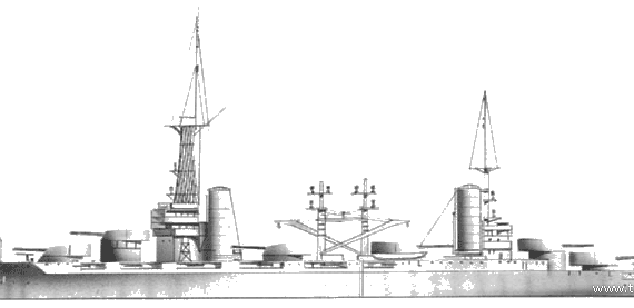 Корабль ARA Rivadavia (Battleship) - Argentina - чертежи, габариты, рисунки