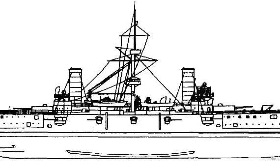 Корабль ARA San Martin (Cruiser) - Argentina (1918) - чертежи, габариты, рисунки