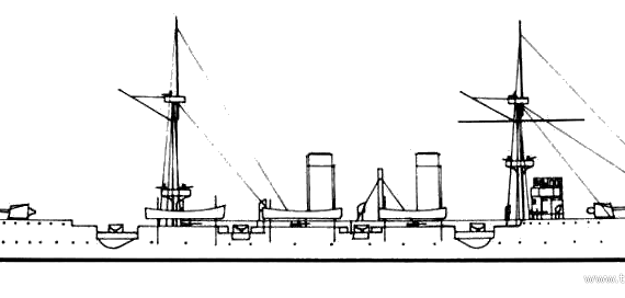 Корабль ARA Veinticinco De Mayo (Cruiser) - чертежи, габариты, рисунки