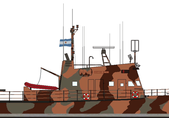 Корабль ARA Z-28 Class Patrol Boat - чертежи, габариты, рисунки