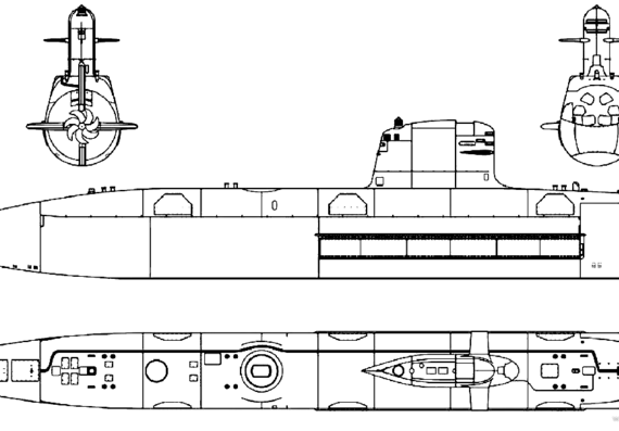 Подводная лодка ARC O'Higgins SS-23 2007 (Submarine) - чертежи, габариты, рисунки