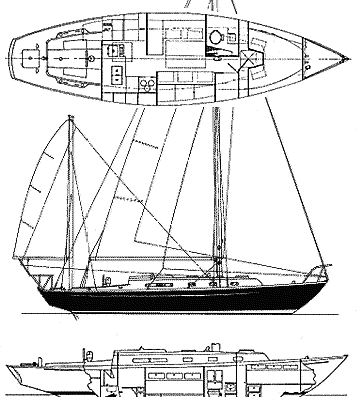 Военный корабль Alberg 37 Mark 2 - чертежи, габариты, рисунки