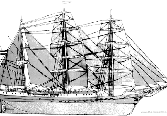 Корабль Alexander von Humboldt - чертежи, габариты, рисунки