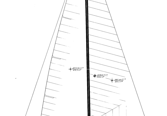 Морское судно Baltic 37 sail plan - чертежи, габариты, рисунки