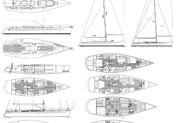 Baltic 50 marine vessel - drawings, dimensions, figures