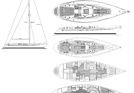 Baltic 52 marine vessel - drawings, dimensions, figures