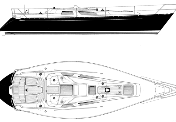 Морское судно Baltic B35 deck - чертежи, габариты, рисунки