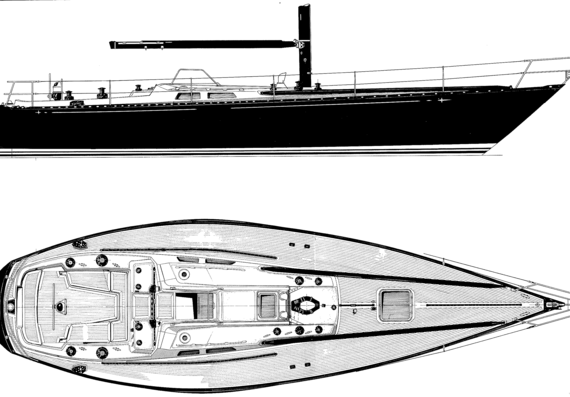 Морское судно Baltic B42 Deck - чертежи, габариты, рисунки