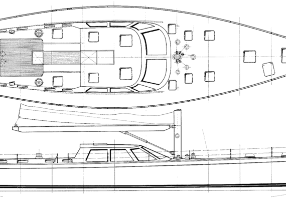 Морское судно Baltic B75 Deck - чертежи, габариты, рисунки