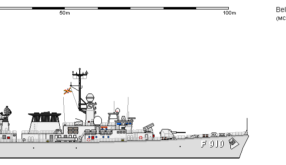 Корабль Be FS Wielingen - чертежи, габариты, рисунки