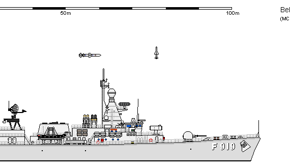 Корабль Be FS Wielingen Bruessel AU (1985) - чертежи, габариты, рисунки