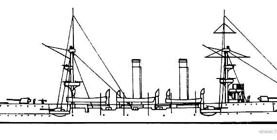 Ship Brazil - Almirante Barrozo (Cruiser) - drawings, dimensions, pictures